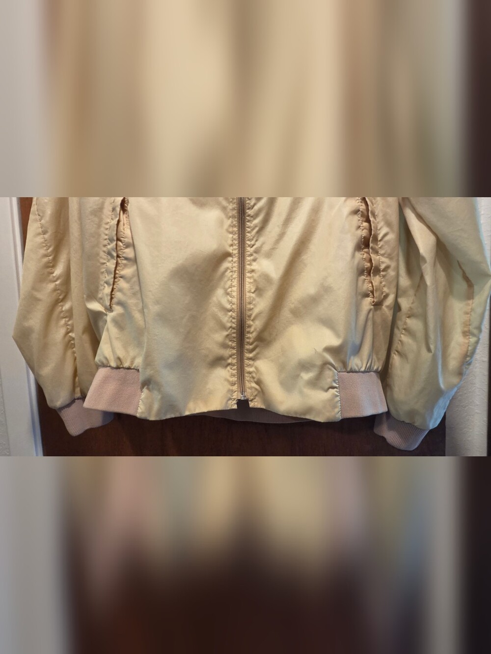 LaMode Men's Light Yellow Windbreaker Jacket 99-11 CHP Foundation szL - Picture 5 of 11